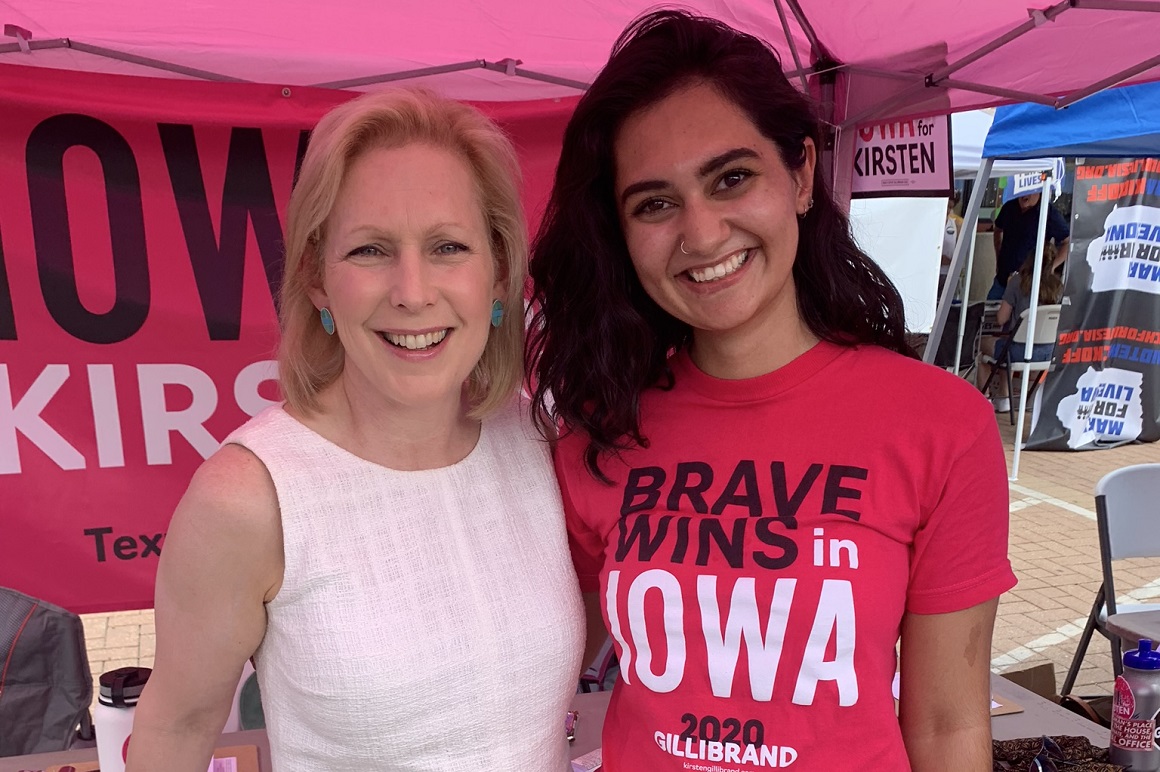 Marisa Bremer and Senator Gillibrand at campaign event